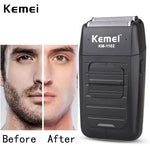 Kemei KM-1102 Rechargeable Cordless Shaver for Men Twin Blade Reciprocating Beard Razor Face Care Multifunction Strong Trimmer
