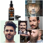 Bluezoo Men Moustache Cream Beard Wax Kit with Scissors Comb Bag Natural Organic Beard Oil Beard Wax Balm for Beard Growth